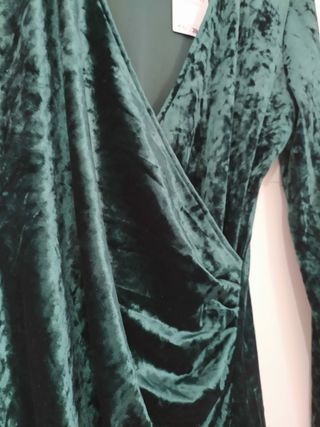 Vestido 👗 Terciopelo Verde Fiesta 💚