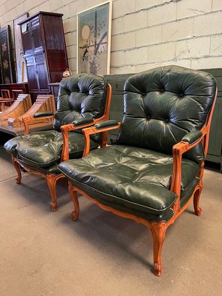 ✅sillon cuero antiguo original perfecto estado