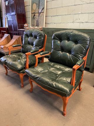 ✅sillon cuero antiguo original perfecto estado