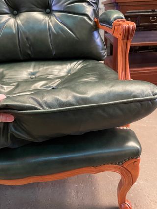 ✅sillon cuero antiguo original perfecto estado