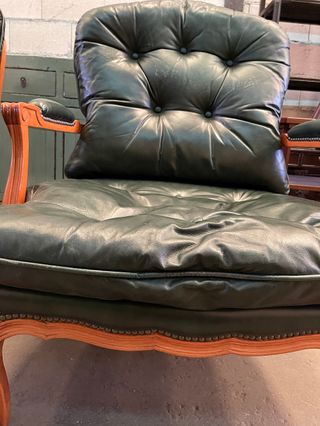 ✅sillon cuero antiguo original perfecto estado