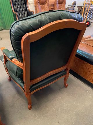 ✅sillon cuero antiguo original perfecto estado