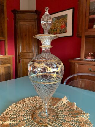 Vaso in vetro soffiato con tappo