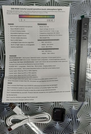 Barra led sonido RGB nueva