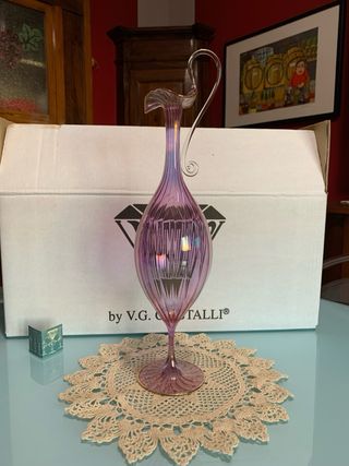 Vaso ampolla in vetro soffiato nuovo