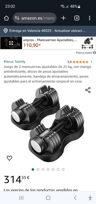 mancuernas ajustables
