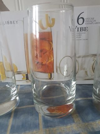 6 VASOS LIBBEY DE 518 ml. ALTOS !!