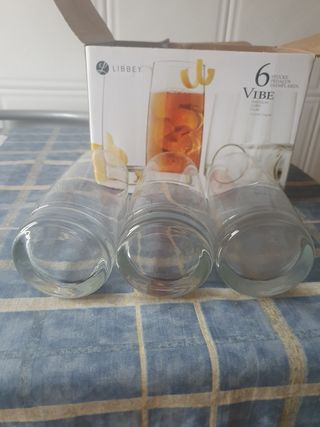 6 VASOS LIBBEY DE 518 ml. ALTOS !!