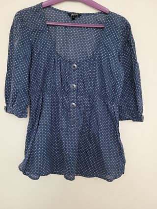 blusa informal manga corta 