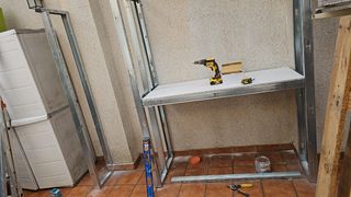 Equipo de trabajo de Pladur y pintura..