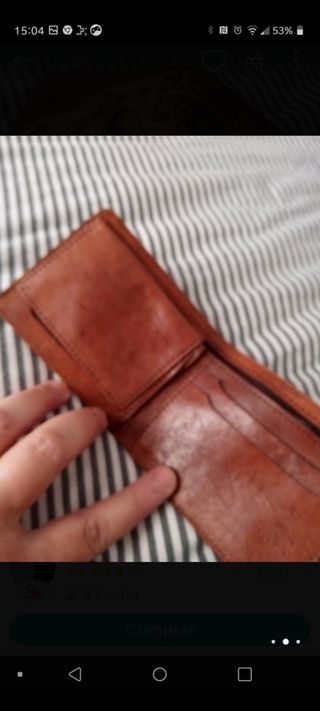 Cartera de cuero de hombre