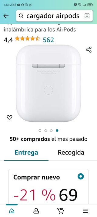 CARGADOR AIRPODS Apple