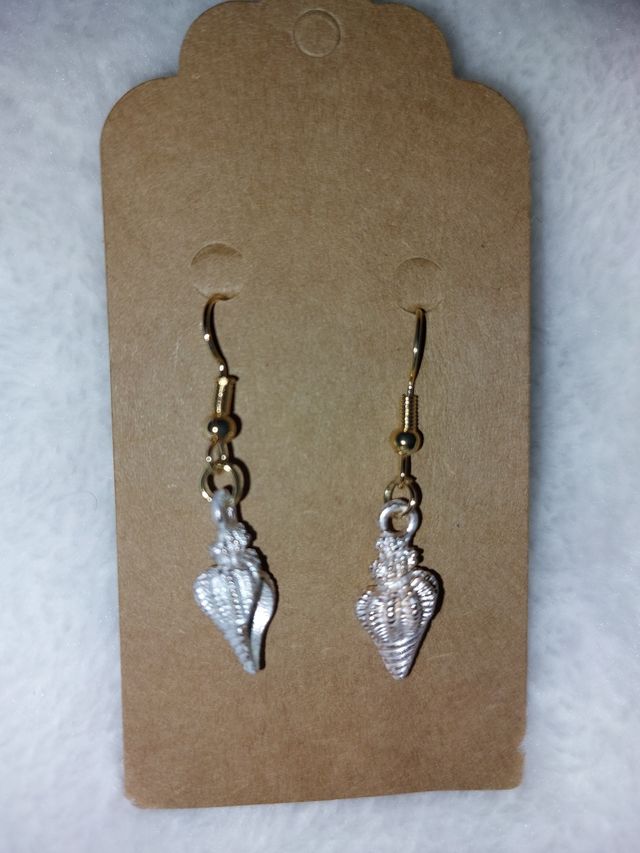 Pendientes conchas largas