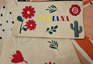 Bolsa y monederos de tela personalizadas