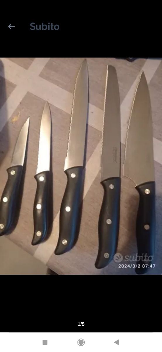 Ceppo di 5 coltelli da cucina Alexander