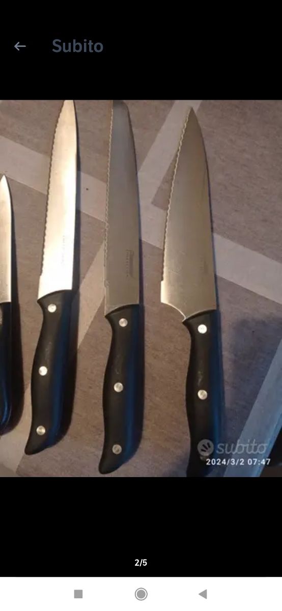 Ceppo di 5 coltelli da cucina Alexander