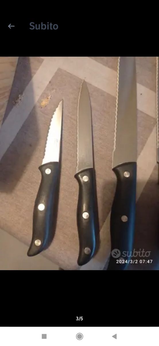 Ceppo di 5 coltelli da cucina Alexander