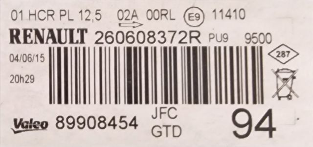 Faro Izdo Renault Espace MK5  260608