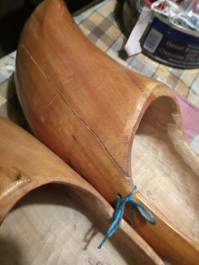 zoccole vintage in legno