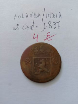HOLANDA/INDIA 2 CÉNTIMOS 1837