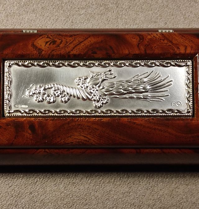 Portagioie in Radica e argento