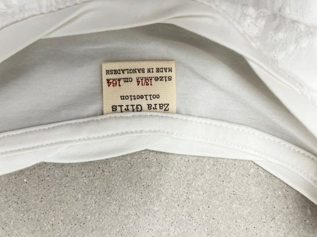 CAMISETA NIÑA BLANCA ZARA