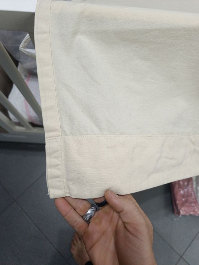 Juego 2 cortinas pastel de tela