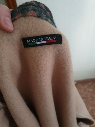 Abrigo estampado de paño para mujer