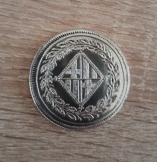MONEDA 5 PESETAS BARCELONA 1814.🪙