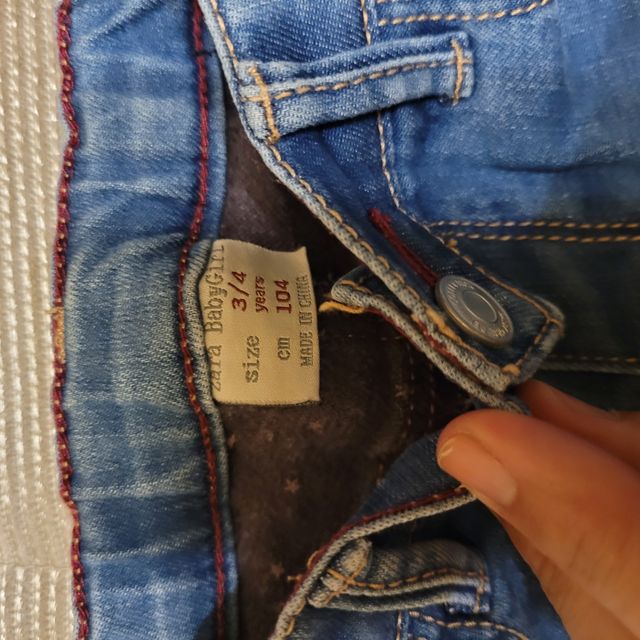 Vaquero zara niña 3-4
