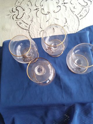 Set 4 bicchieri cristallo vintage Napoleon