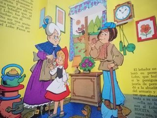 Cuento de caperucita dibujos realce