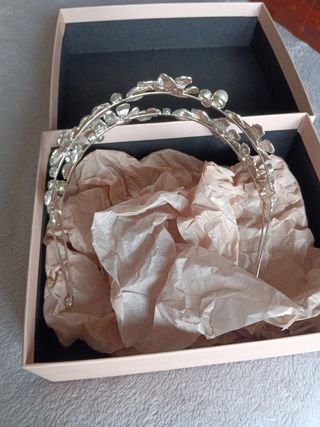 Tiara Novia plata 