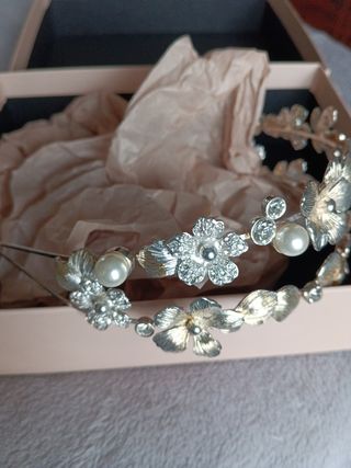 Tiara Novia plata 