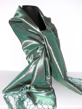 Stola cerimonia verde elegante scialle elegante