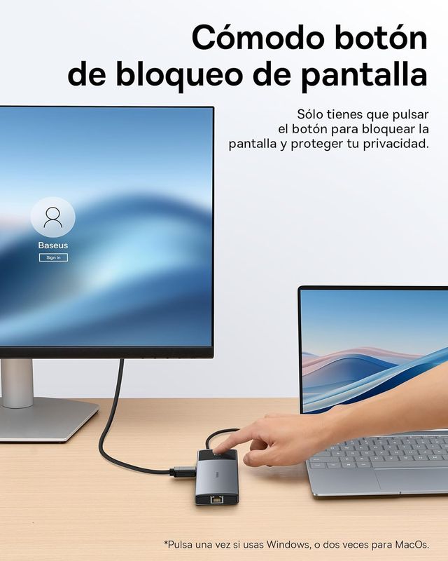 HUB Usb C 10 en 1, HDMI, Ethernet, 100W