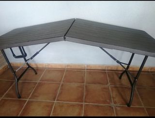 Conjunto de mesa rectangular+4 Sillas con reposabr