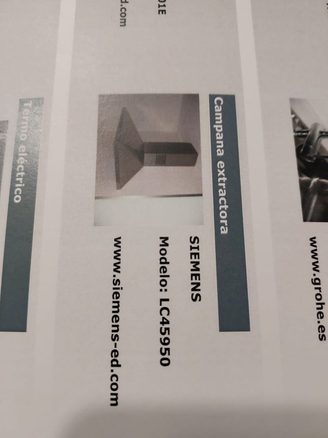 Campana extractora siemens