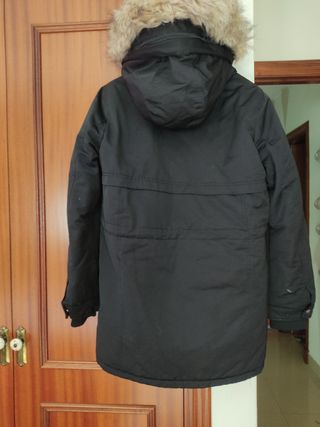 Abrigo (parka), negro, muy abrigado