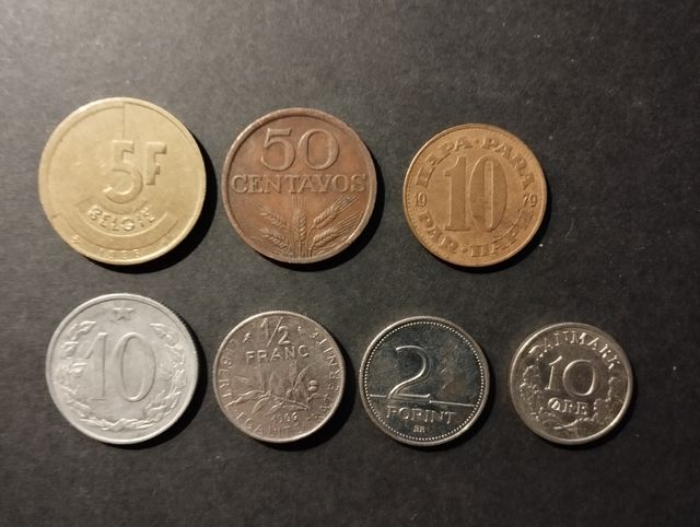 EUROPA 7 MONEDAS DIFERENTES