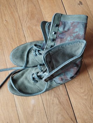 Botas piel serraje altas cordones 40