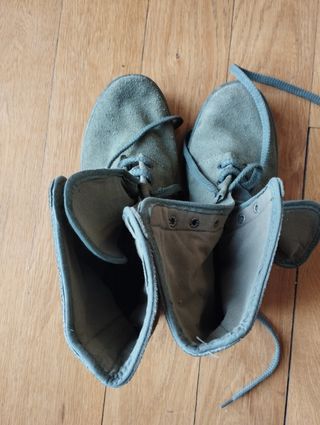 Botas piel serraje altas cordones 40