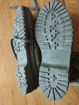 Botas piel serraje altas cordones 40
