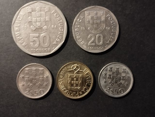 PORTUGAL 5 MONEDAS DIFERENTES