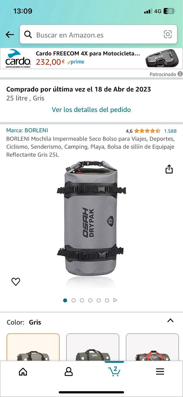 Mochila Bolso moto 25l
