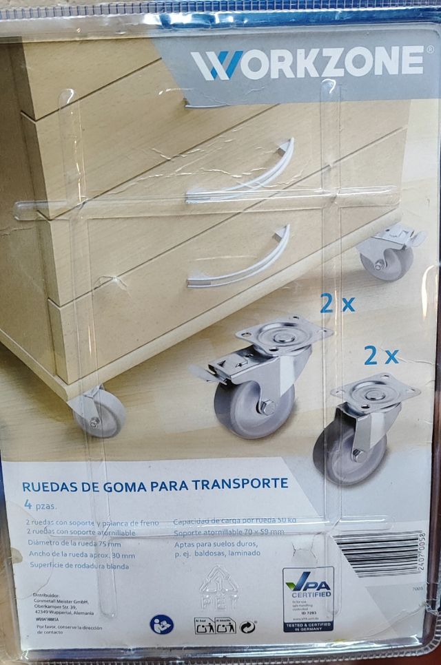Ruedas de goma para transporte