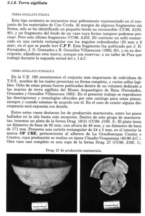 CAN CORDA. ASENTAMIENTO RURAL PUNICO ROMANO.