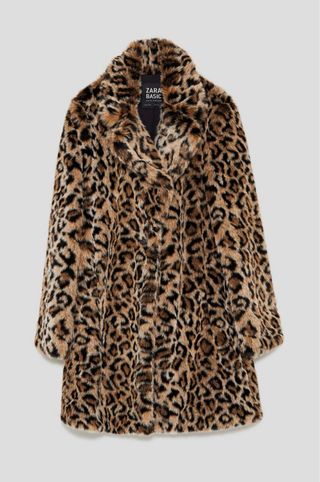 Abrigo pelo leopardo ZARA S