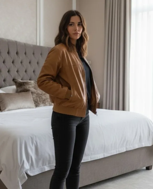 Chaqueta de piel auténtica unisex