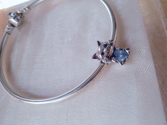 Charm gatito corazón azul 💙